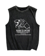 Born to Die-die Vintage Distressed Washed Tank Top