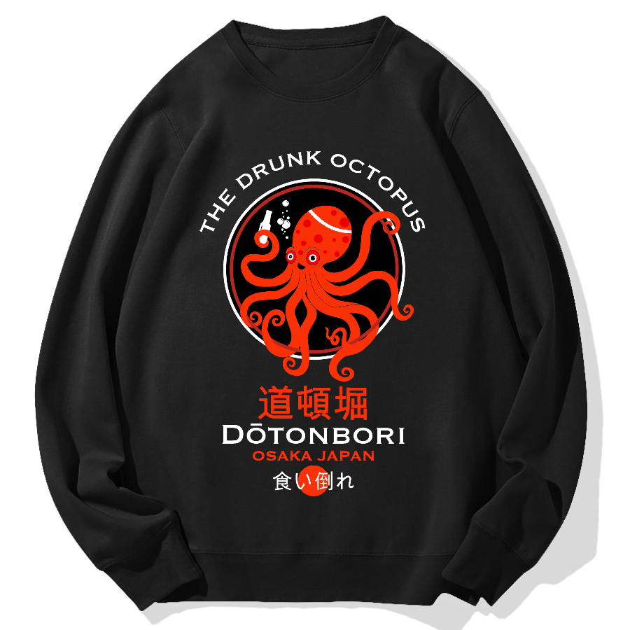 Dotonbiri Octopus Geek Cotton Sweatshirt