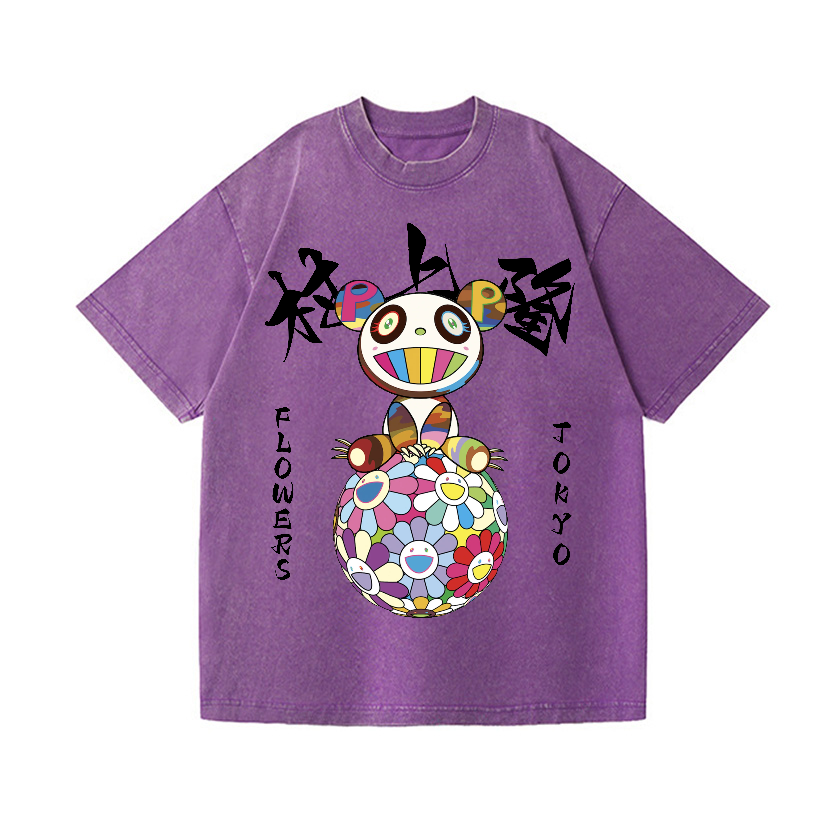 Japan Panda Vintage Wash Japanese Design T-Shirt