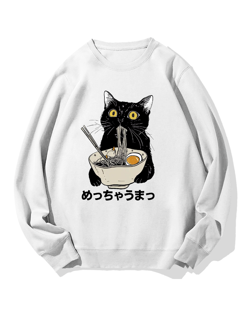 Ramen Cat Cotton Sweatshirt