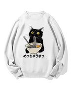 Ramen Cat Cotton Sweatshirt