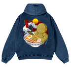 Ramen Yummy Vintage Washed Cotton Back Art Hoodie