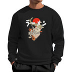 Lamian Noodles and Cat Art Cotton Pullover Sweatshirt