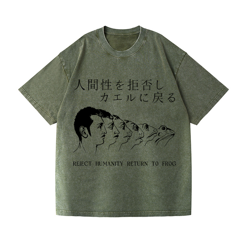 Reject Humanity Return To Frog Vintage Wash Japanese Design T-Shirt