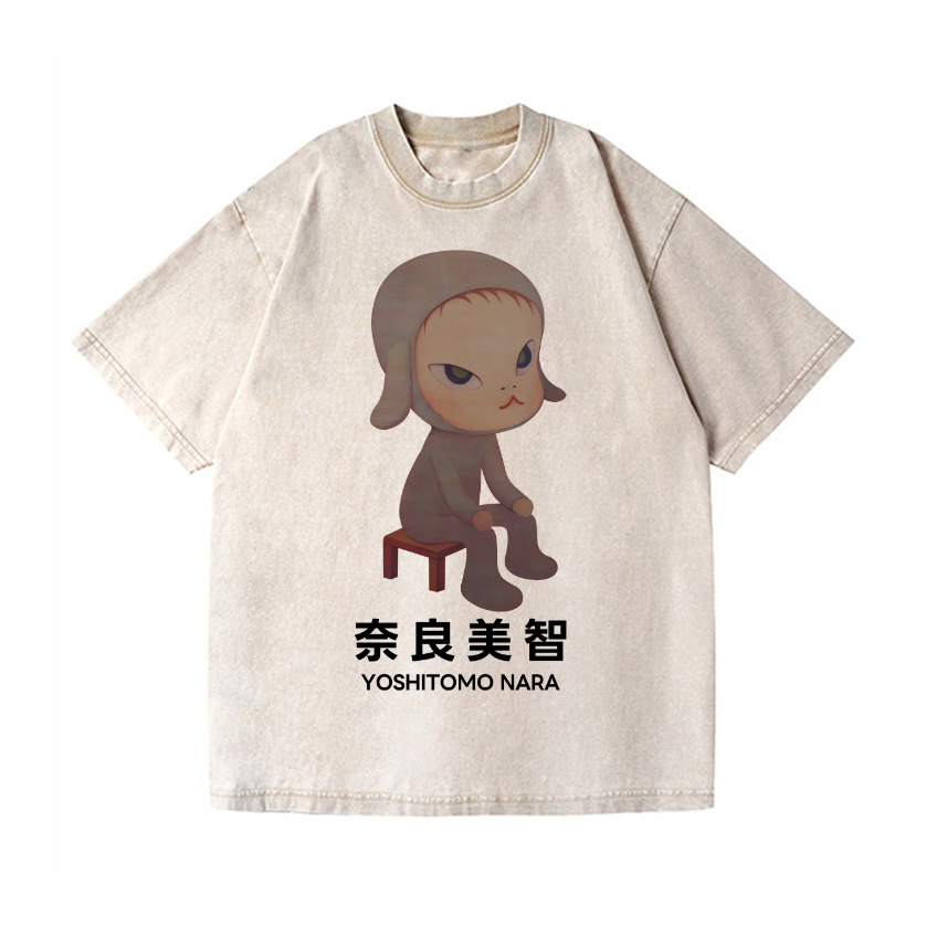 Yoshitomo Nara Vintage Wash Japanese Design T-Shirt