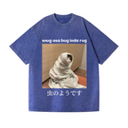 Snug Cat Vintage Wash Japanese Design T-Shirt