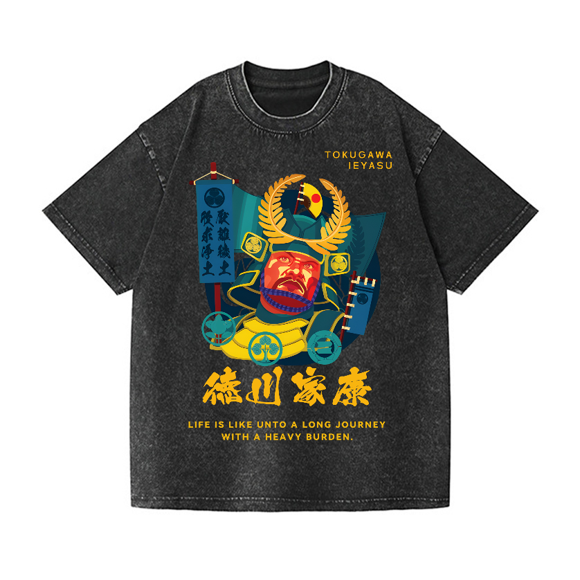 Tokugawa Ieyasu Vintage Wash Japanese Design T-Shirt