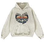 Wave Vintage Washed Thick Cotton Hoodie