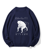 "Born To Shit Forced To Wipe" Cotton Sweatshirt