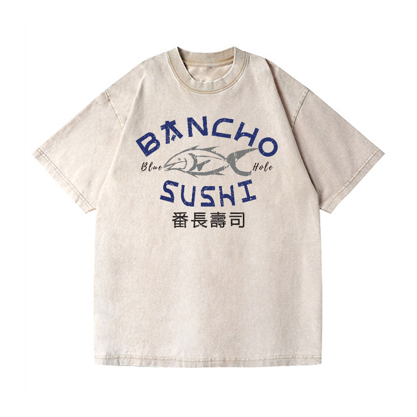 Bancho Sushi Vintage Wash Japanese Design T-Shirt