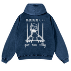 Duck Vintage Washed Cotton Back Art Hoodie