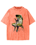 Frog Samurai Vintage Washed T-shirt