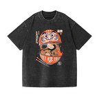 Daruma Ramen Vintage Wash Japanese Design T-Shirt