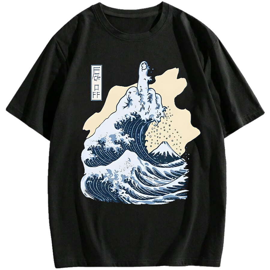 Kanagawa F**k Cotton casual T-shirt