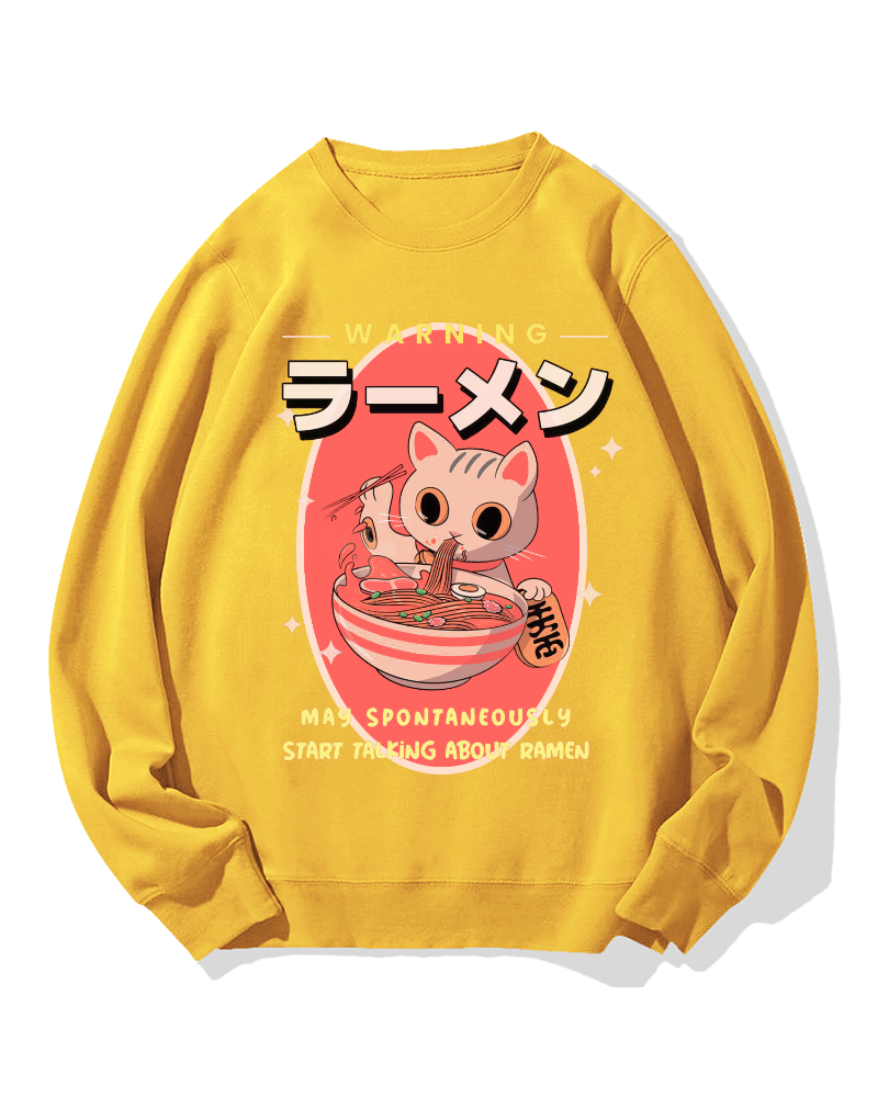 Ramen Cat Cotton Sweatshirt