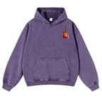 Guitars Vintage Washed Cotton Back Art Hoodie