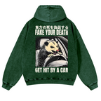 Skunk Vintage Washed Cotton Back Art Hoodie