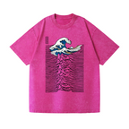 The Great Wave off Kanagawa Ukiyoe Vintage Wash Japanese Design T-Shirt