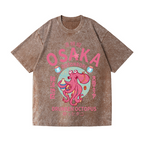 Osaka Dotonbori Drunken Octopus Vintage Wash Japanese Design T-Shirt