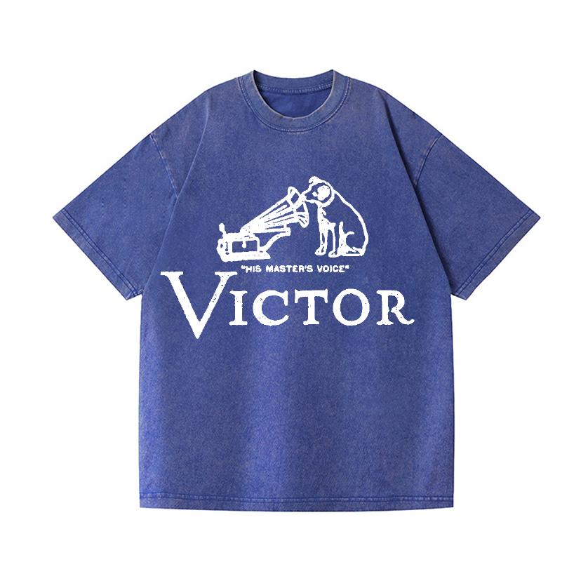 JVC Victor Dog Vintage Wash Japanese Design T-Shirt