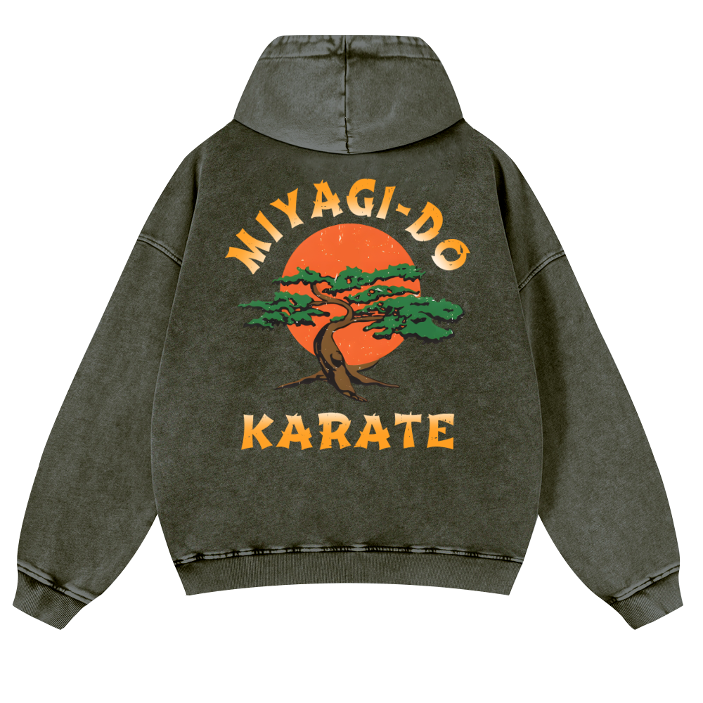 Miyag--do Karate Vintage Washed Cotton Back Art Hoodie
