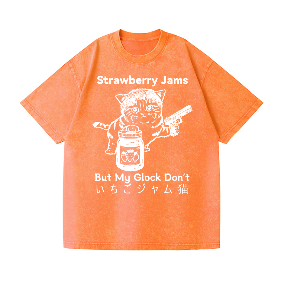 Strawberry Jams Vintage Wash Japanese Design T-Shirt