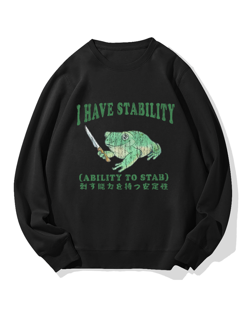 Mentally Stable Assassin Frog Cotton Sweatshirt
