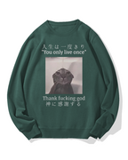 Funny Meme Cat Cotton Sweatshirt