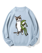 Cat&Frog Cotton Sweatshirt