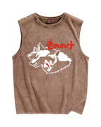 Mononoke Vintage Distressed Washed Tank Top