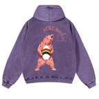 Bear Vintage Washed Cotton Back Art Hoodie