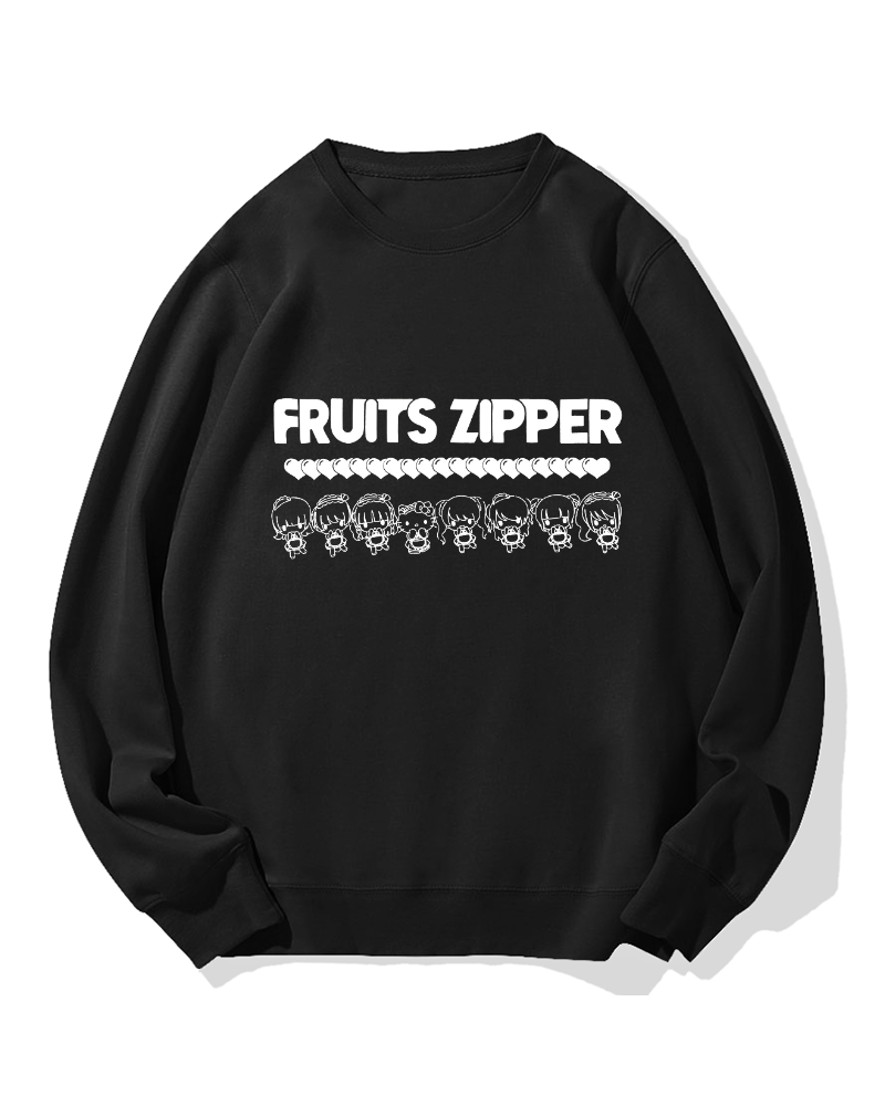 Fruits Zipper Cotton Sweatshirt