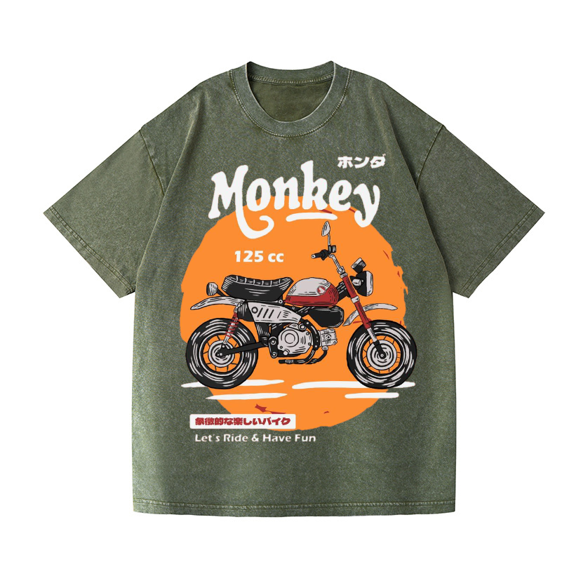 Honda Monkey 125cc Vintage Wash Japanese Design T-Shirt