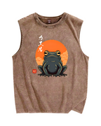 Peace and harmony Vintage Distressed Washed Tank Top