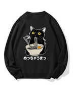 Ramen Cat Cotton Sweatshirt