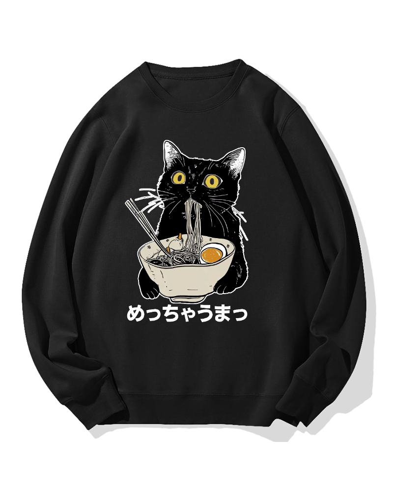 Ramen Cat Cotton Sweatshirt