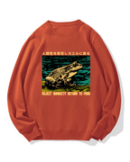 Refusing Humans To Return To Frog Cotton Sweatshirt