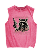 Strawberry Jam and Glock Vintage Distressed Washed Tank Top