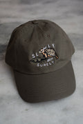 Slowly Turtle Word Embroidered Dad Hat