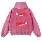 People Vintage Washed Cotton Back Art Hoodie