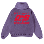 Drum and Bass Vintage Washed Cotton Back Art Hoodie