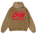Drum and Bass Vintage Washed Cotton Back Art Hoodie