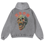 Skull Vintage Washed Cotton Back Art Hoodie