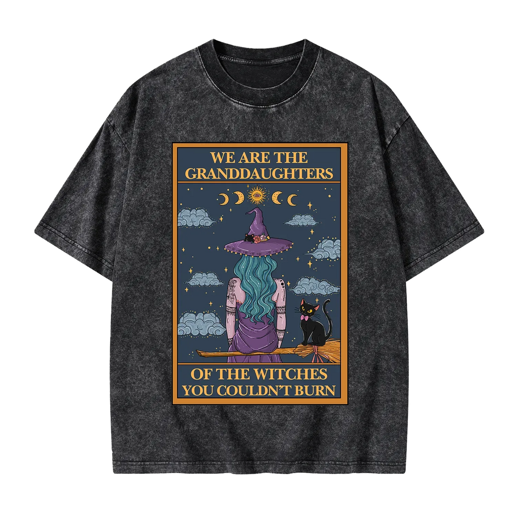 The Witches You Couldn't Burn Oracle Card Washed T-Shirt