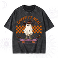 Creep It Real Halloween Washed T-Shirt