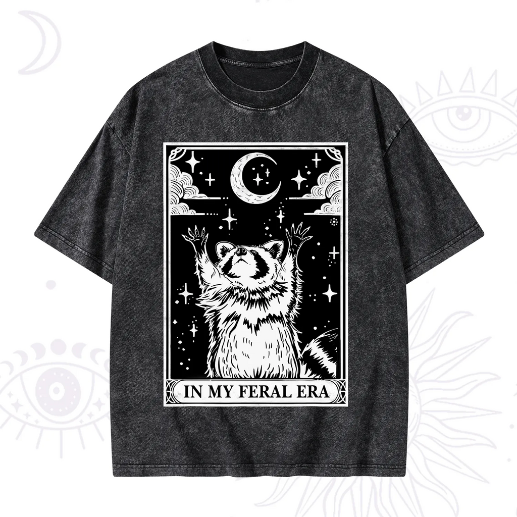The In My Feral Era Oracle Card Washed T-Shirt