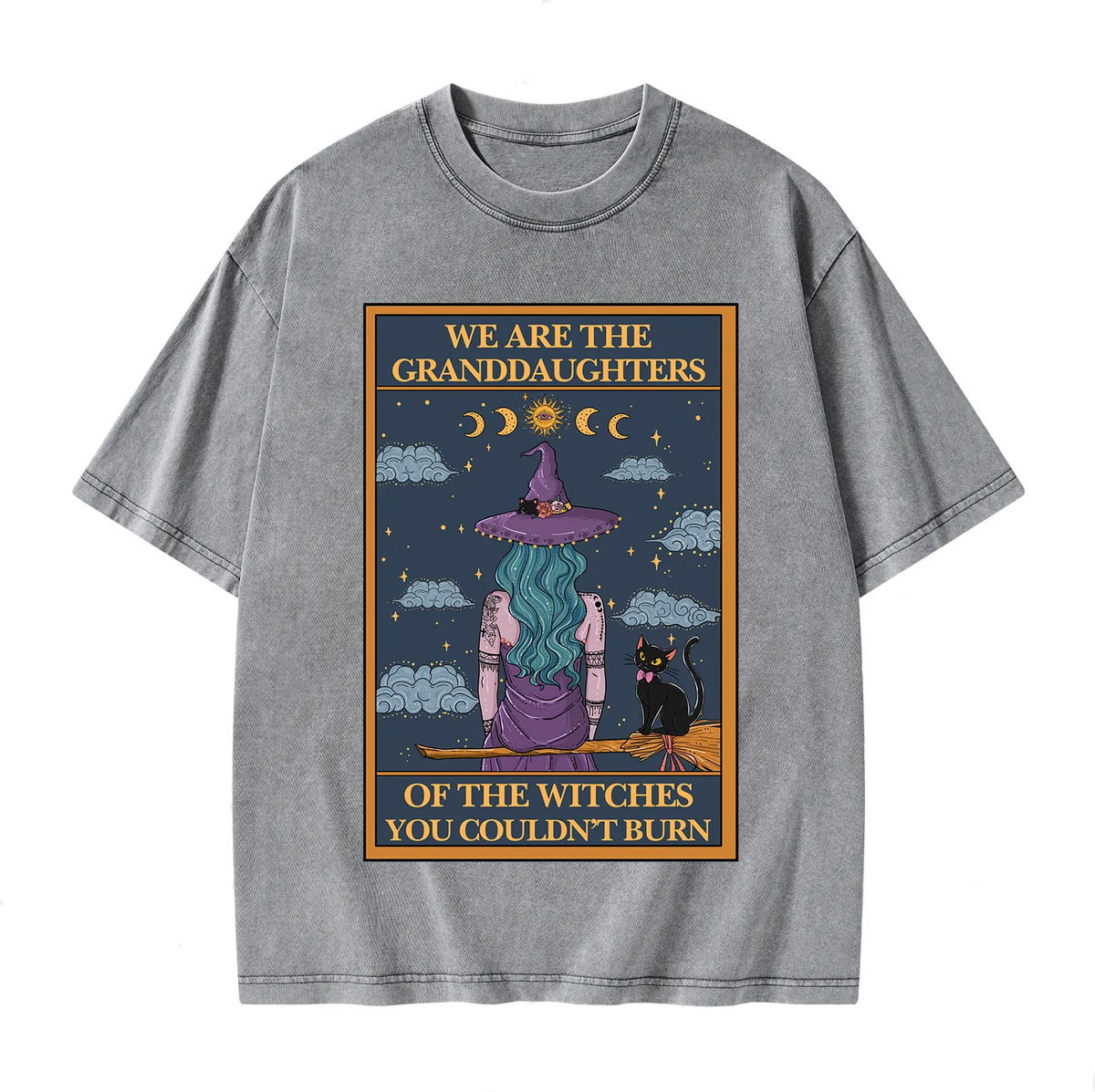 The Witches You Couldn't Burn Oracle Card Washed T-Shirt