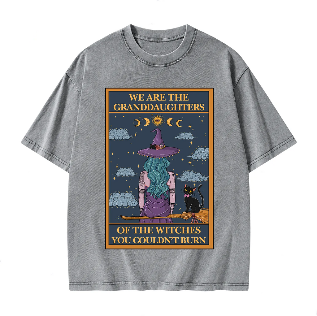 The Witches You Couldn't Burn Oracle Card Washed T-Shirt