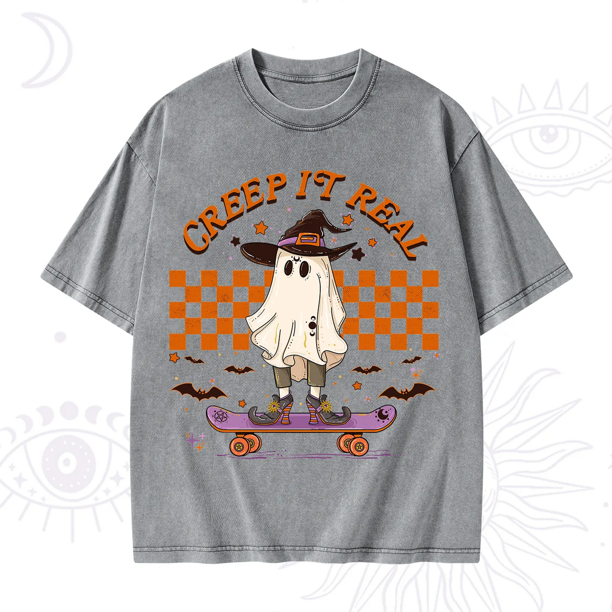 Creep It Real Halloween Washed T-Shirt