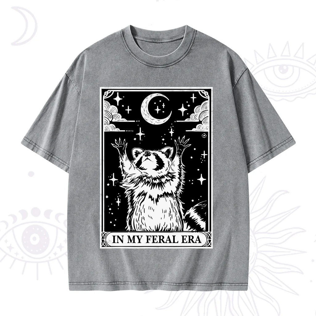 The In My Feral Era Oracle Card Washed T-Shirt
